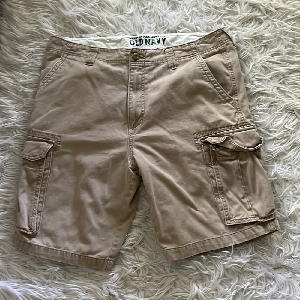 Mens cargo khaki shorts
